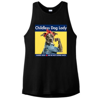 Childless Dog Lady Is Voting Kamala Election Usa 2024 Ladies PosiCharge Tri-Blend Wicking Tank