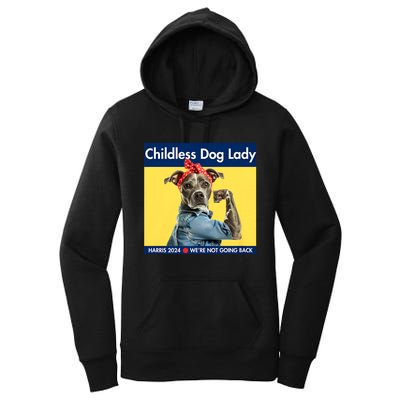 Childless Dog Lady Is Voting Kamala Election Usa 2024 Women's Pullover Hoodie