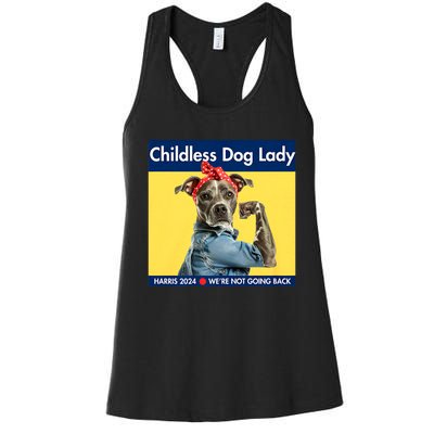 Childless Dog Lady Is Voting Kamala Election Usa 2024 Women's Racerback Tank