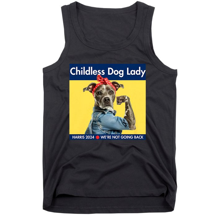 Childless Dog Lady Is Voting Kamala Election Usa 2024 Tank Top