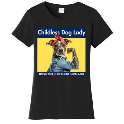 Childless Dog Lady Is Voting Kamala Election Usa 2024 Women's T-Shirt