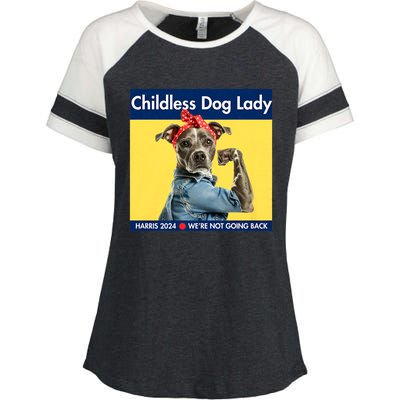 Childless Dog Lady Is Voting Kamala Election Usa 2024 Enza Ladies Jersey Colorblock Tee