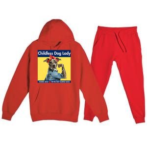 Childless Dog Lady Is Voting Kamala Election Usa 2024 Premium Hooded Sweatsuit Set