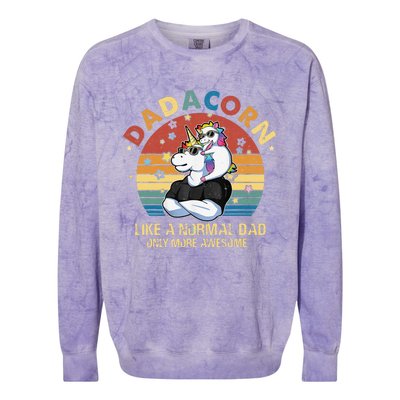 Cute Dadacorn Like A Normal Dad Only More Awesome Daddy Colorblast Crewneck Sweatshirt