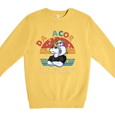 Cute Dadacorn Like A Normal Dad Only More Awesome Daddy Premium Crewneck Sweatshirt