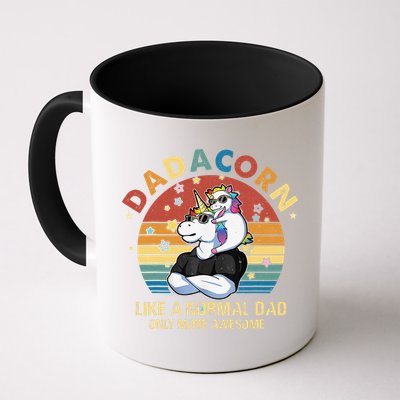Cute Dadacorn Like A Normal Dad Only More Awesome Daddy Mug