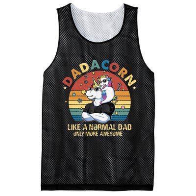 Cute Dadacorn Like A Normal Dad Only More Awesome Daddy Mesh Reversible Basketball Jersey Tank