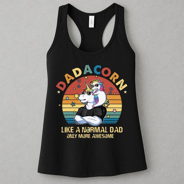 Cute Dadacorn Like A Normal Dad Only More Awesome Daddy Womens Tank Top