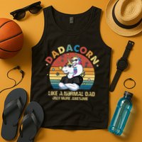 Cute Dadacorn Like A Normal Dad Only More Awesome Daddy Tank Top