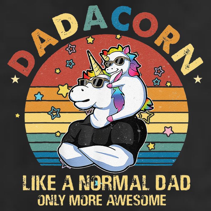 Cute Dadacorn Like A Normal Dad Only More Awesome Daddy Golf Towel