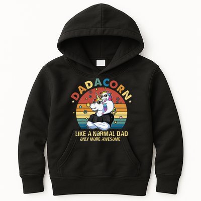 Cute Dadacorn Like A Normal Dad Only More Awesome Daddy Kids Hoodie