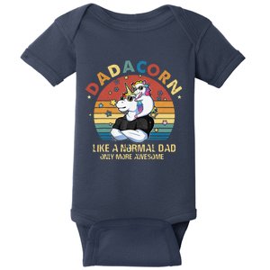 Cute Dadacorn Like A Normal Dad Only More Awesome Daddy Baby Bodysuit