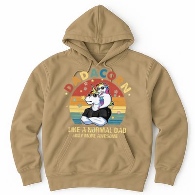 Cute Dadacorn Like A Normal Dad Only More Awesome Daddy Hoodie