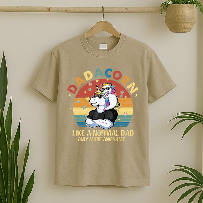 Cute Dadacorn Like A Normal Dad Only More Awesome Daddy T-Shirt