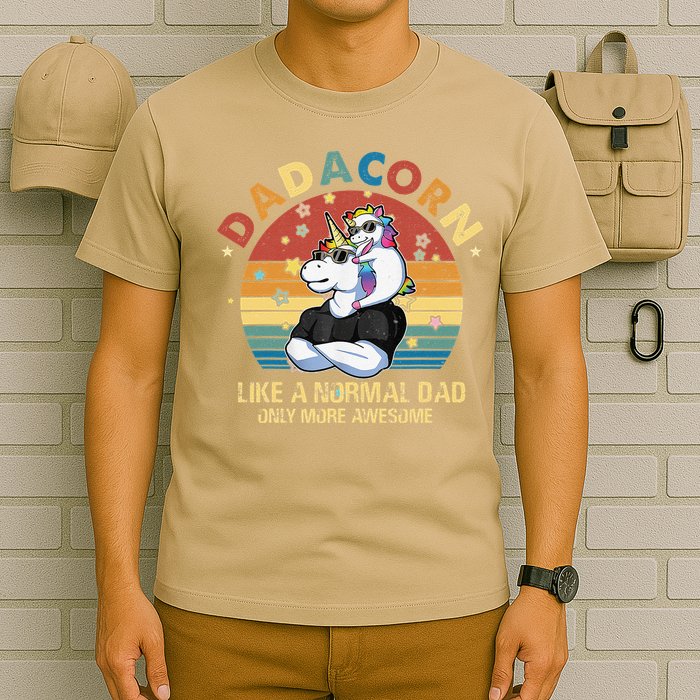 Cute Dadacorn Like A Normal Dad Only More Awesome Daddy T-Shirt