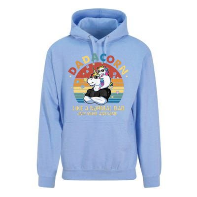 Cute Dadacorn Like A Normal Dad Only More Awesome Daddy Unisex Surf Hoodie