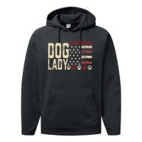 Childless Dog Lady Vote 2024 Us Flag Democratic President Performance Fleece Hoodie