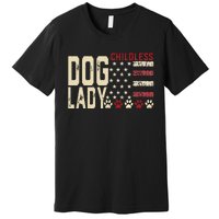 Childless Dog Lady Vote 2024 Us Flag Democratic President Premium T-Shirt