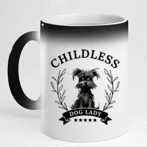 Childless Dog Lady For President 2024 Childless Dog Lady 11oz Black Color Changing Mug