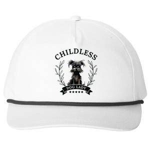 Childless Dog Lady For President 2024 Childless Dog Lady Snapback Five-Panel Rope Hat