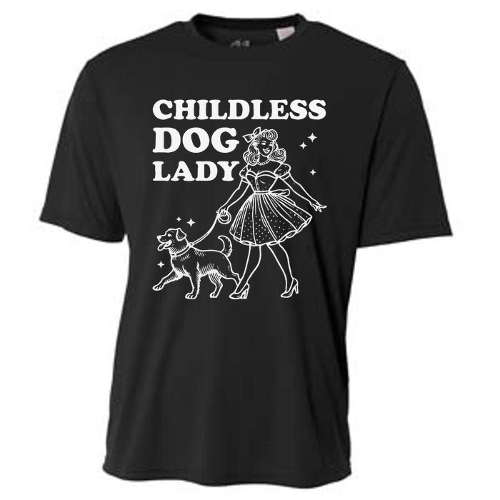 Childless Dog Lady Funny Pet Cat Vote 2024 Ladies Is Voting Gift Cooling Performance Crew T-Shirt