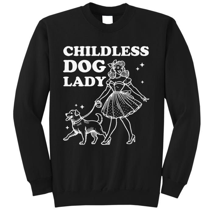 Childless Dog Lady Funny Pet Cat Vote 2024 Ladies Is Voting Gift Sweatshirt