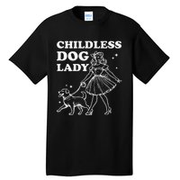 Childless Dog Lady Funny Pet Cat Vote 2024 Ladies Is Voting Gift Tall T-Shirt