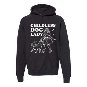 Childless Dog Lady Funny Pet Cat Vote 2024 Ladies Is Voting Gift Premium Hoodie