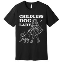 Childless Dog Lady Funny Pet Cat Vote 2024 Ladies Is Voting Gift Premium T-Shirt