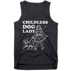 Childless Dog Lady Funny Pet Cat Vote 2024 Ladies Is Voting Gift Tank Top