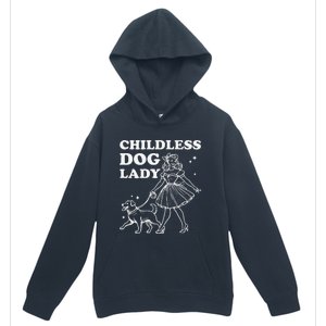 Childless Dog Lady Funny Pet Cat Vote 2024 Ladies Is Voting Gift Urban Pullover Hoodie