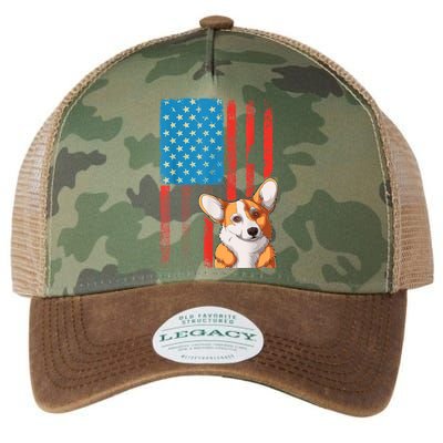 Corgi Dog Lover Patriotic 4th Of July Legacy Tie Dye Trucker Hat