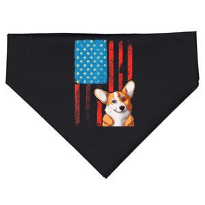 Corgi Dog Lover Patriotic 4th Of July USA-Made Doggie Bandana