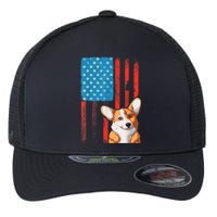 Corgi Dog Lover Patriotic 4th Of July Flexfit Unipanel Trucker Cap