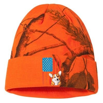 Corgi Dog Lover Patriotic 4th Of July Kati Licensed 12" Camo Beanie