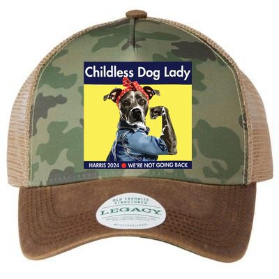 Childless Dog Lady Is Voting Kamala Election Usa 2024 Legacy Tie Dye Trucker Hat