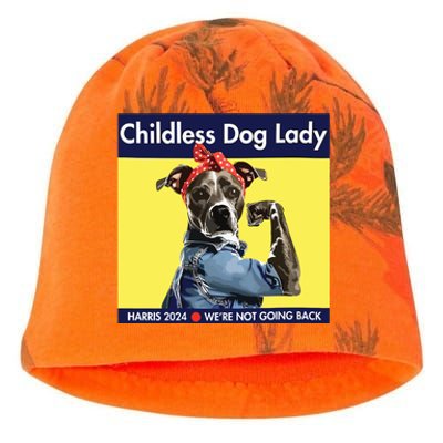 Childless Dog Lady Is Voting Kamala Election Usa 2024 Kati - Camo Knit Beanie