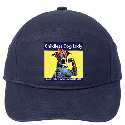 Childless Dog Lady Is Voting Kamala Election Usa 2024 7-Panel Snapback Hat