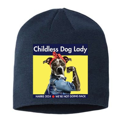 Childless Dog Lady Is Voting Kamala Election Usa 2024 Sustainable Beanie