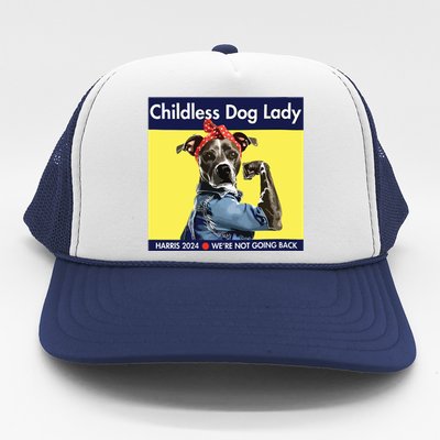 Childless Dog Lady Is Voting Kamala Election Usa 2024 Trucker Hat