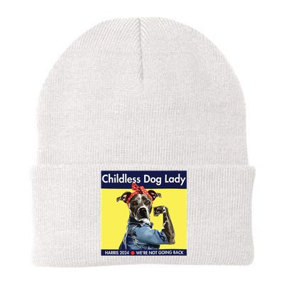 Childless Dog Lady Is Voting Kamala Election Usa 2024 Knit Cap Winter Beanie