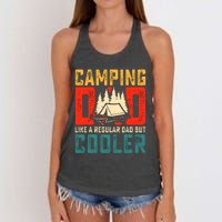 Camping Dad Like A Regular Dad But Cooler Women's Knotted Racerback Tank