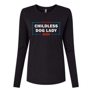 Childless Dog Lady Is Voting Kamala Election Usa 2024 Womens Cotton Relaxed Long Sleeve T-Shirt