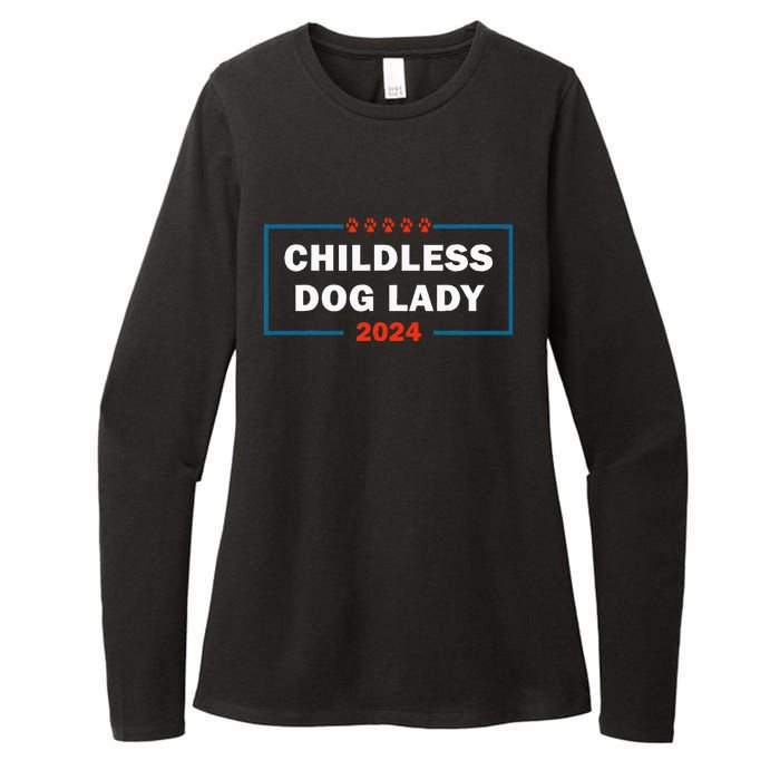 Childless Dog Lady Is Voting Kamala Election Usa 2024 Womens CVC Long Sleeve Shirt