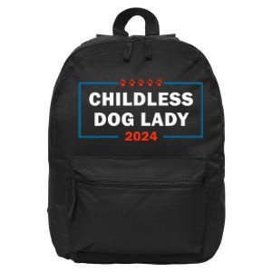 Childless Dog Lady Is Voting Kamala Election Usa 2024 16 in Basic Backpack