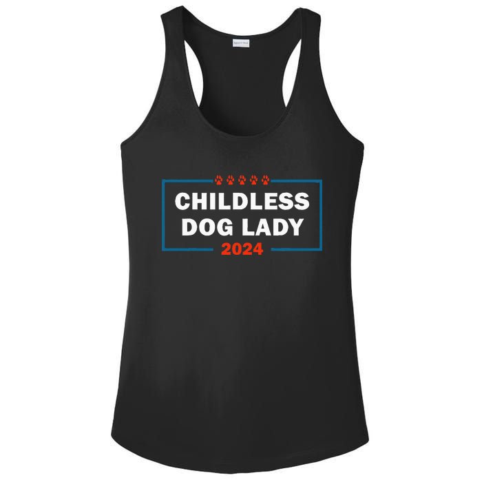 Childless Dog Lady Is Voting Kamala Election Usa 2024 Ladies PosiCharge Competitor Racerback Tank