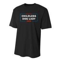 Childless Dog Lady Is Voting Kamala Election Usa 2024 Youth Performance Sprint T-Shirt