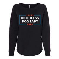 Childless Dog Lady Is Voting Kamala Election Usa 2024 Womens California Wash Sweatshirt