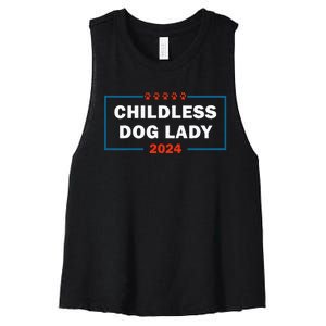 Childless Dog Lady Is Voting Kamala Election Usa 2024 Women's Racerback Cropped Tank