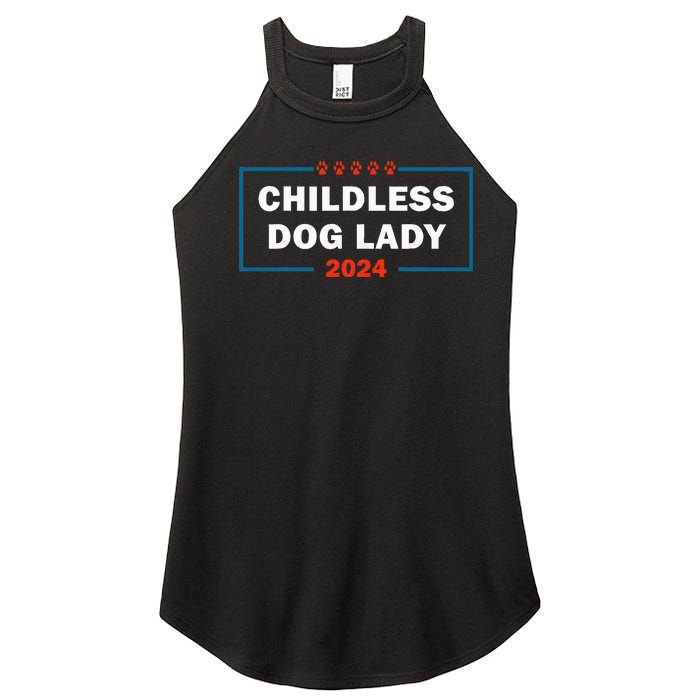 Childless Dog Lady Is Voting Kamala Election Usa 2024 Women's Perfect Tri Rocker Tank